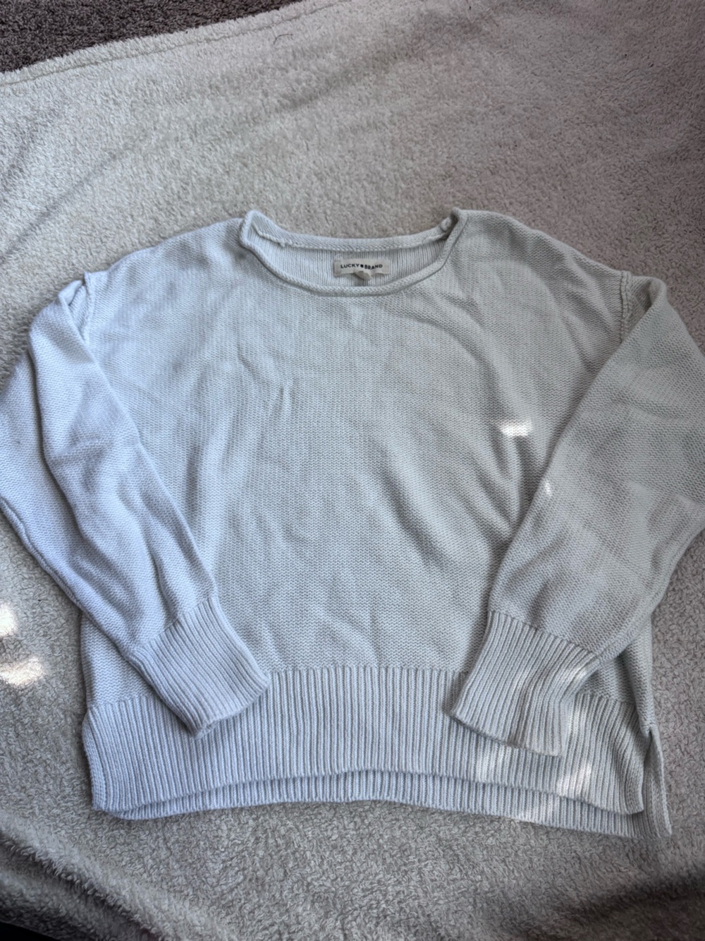 Lucky Brand Women’s White Rollneck Sweater